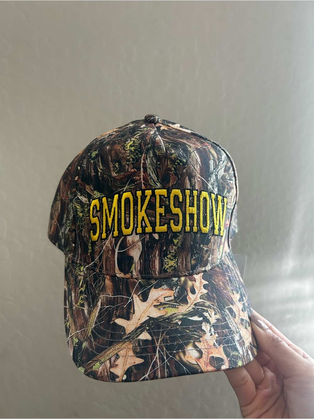 SMOKESHOW Camouflage Baseball Cap - Green/Brown